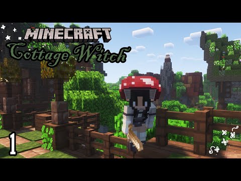 a cozy, new witchy adventure 🍄 Minecraft Cottage Witch | Modded Let’s Play - Episode 1