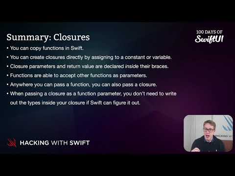 Summary: Closures – Swift for Complete Beginners
