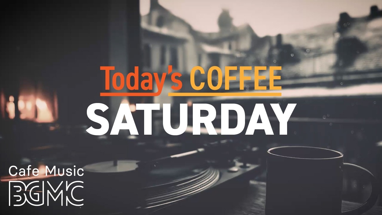 SATURDAY COFFEE: 4K Vinyl Cafe Music ☕️ Smooth Jazz with Fireplace Glow for Weekend Focus
