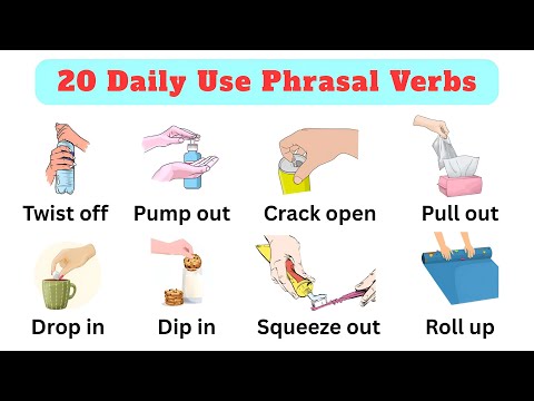 20 Everyday Use English Phrasal Verbs with Examples | Daily Actions in Simple English