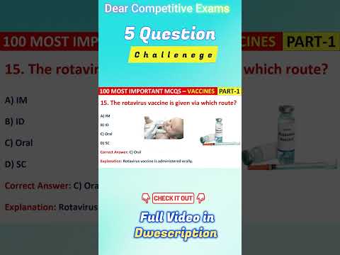 Immunization Mcqs Shorts | Vaccine Types | Rota Virus | BCG Scar | IPV Vaccine | Full form of BCG