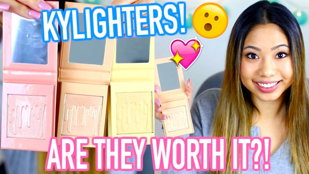 KYLIE COSMETICS KYLIGHTERS SWATCHES, COMPARISON & REVIEW!