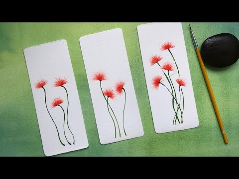 20210318  watercolour flower 水彩书签