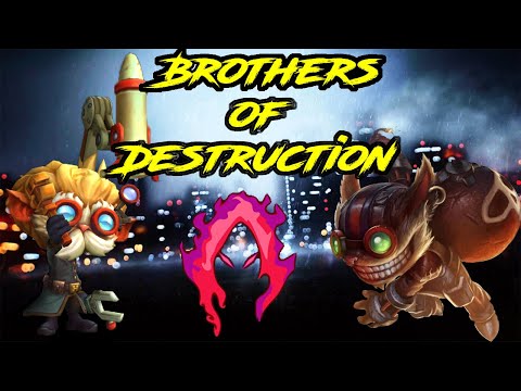Heimerdinger ADC and Ziggs Support "THE BROTHERS OF DESTRUCTION"  - League of Legends