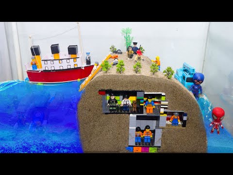 Lego Dam Collapses and Titanic Lego Ship Sinks & Lego City Prison Break with Fail