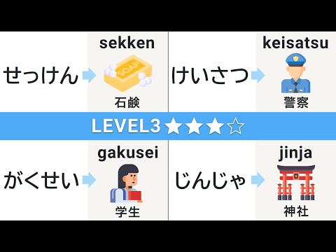 Level3 | HIRAGANA Reading Test 100 | Japanese Words Quiz Challenge