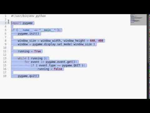 Python pygame 01 Basic Window