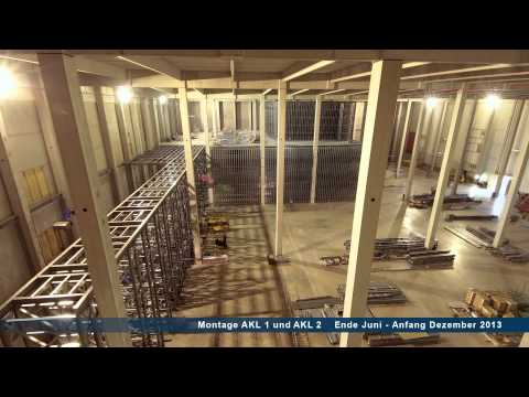 KNV Logistik in Erfurt: Montage der Automatischen Kleinteilelager