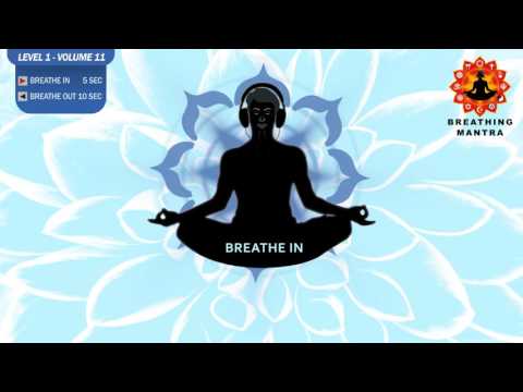 Guided Breathing mantra ( 5 - 10) Pranayama Breathing Exercise Level 1 vol 11