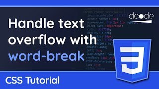 The word-break property in CSS - use this to handle text overflow!
