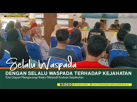 Babinkamtibmas Desa Sidogedungbatu Imbau Warga Untuk Selalu Waspada  | HATI-HATI