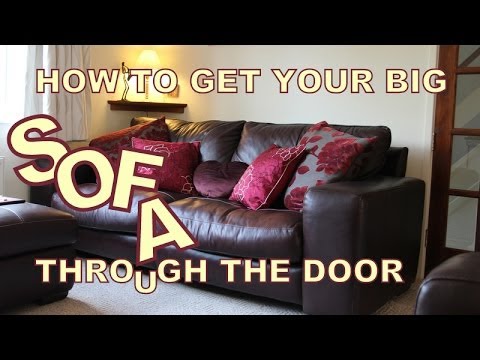 Part of a video titled How to get your BIG SOFA through the door - YouTube