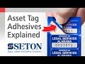 Adhesive Backing Options for Asset ID Tags | Seton Video
