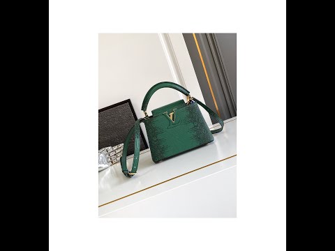Louis Vuitton Capucines BB/MM Green Lizard Replica Handbag M98156 / M98177