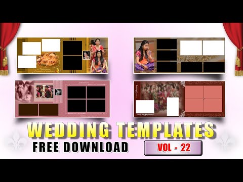Latest  Indian wedding album psd templates fully editable free download