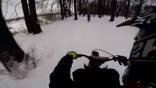 preview picture of video 'IRBIS TTR 125 KAYO 140 Mx (Winter moto) покатухи:)'