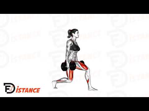 Fentes alternées avec haltères - Exercice Fentes alternées avec haltères en vidéo