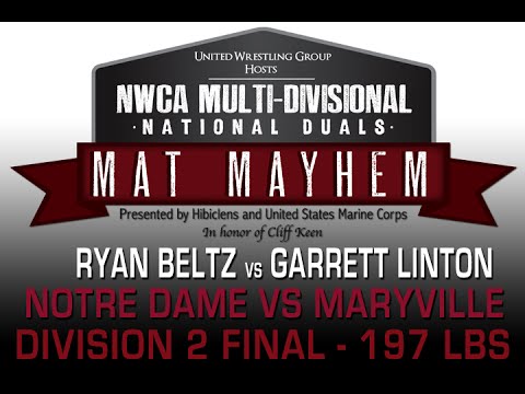 197 Ryan Beltz v Garrett Linton - 2015 NWCA Multi-Divisional Duals - D2 FINAL