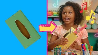 Craft Time: Tissue Box Guitars | Crafts for Toddlers | Educational Videos for Preschooler | Cartoons