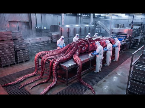 Secrets Inside the Ultra-Modern Giant Squid Processing Factory
