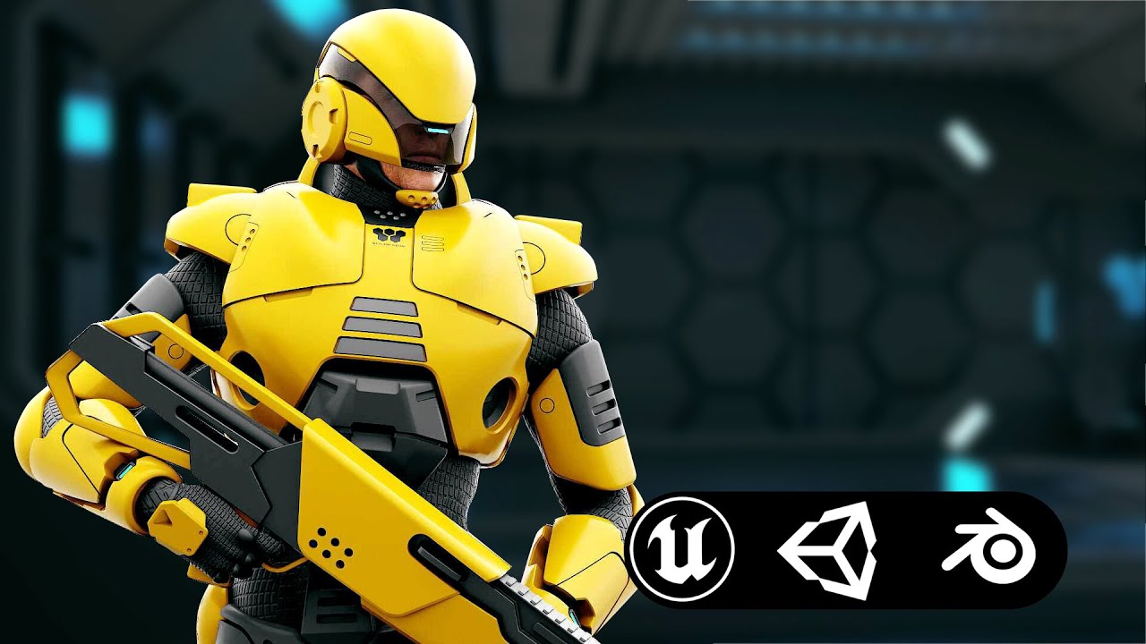 Cyborg Sol-40 Auto-Rig Pro Rigged For Mixamo Unreal Engine Unity 3D Model