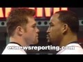 Canelo Alvarez vs James Kirkland Intense face.