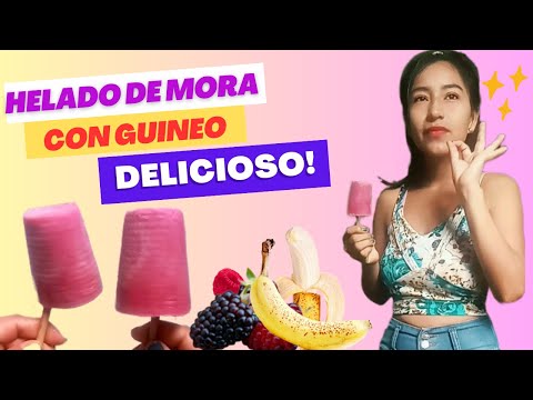 HELADO DE MORA CON GUINEO🍨🍌 | HELADO CREMOSO DE MORA Y GUINEO😋 / #casero