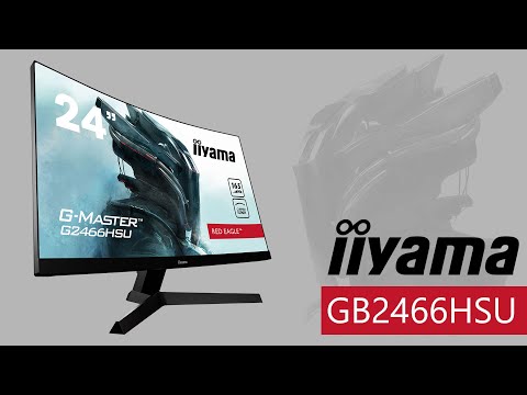 „IIYAMA G-Master GB2466HSU-B1“ 24 colių VA LED FHD lenktas monitorius, 16:9, 165 Hz, 250 cd/m2, 1 ms, 2xHDMI, DP, 2x2W, garsas video