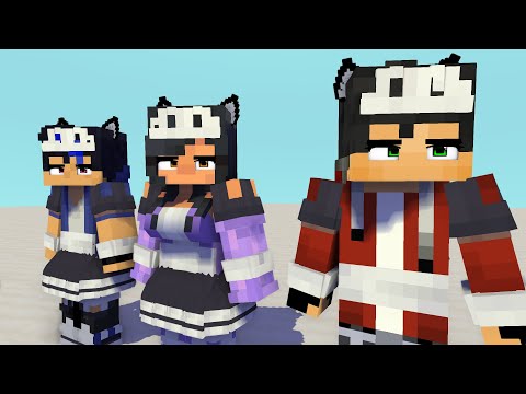 TUTU FIRST MEET YAY! ARIGATO APHMAU, EIN, AARON CUTE - MINECRAFT ANIMATION #shorts