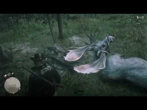Red Dead Redemption 2 legendary moose very sad