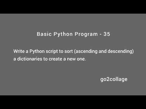 Ep 35 Language Python Basic Program I Go2collage