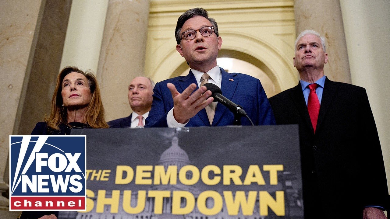 WATCH LIVE: Speaker Johnson holds presser on day 34 of Democrat-led shutdown