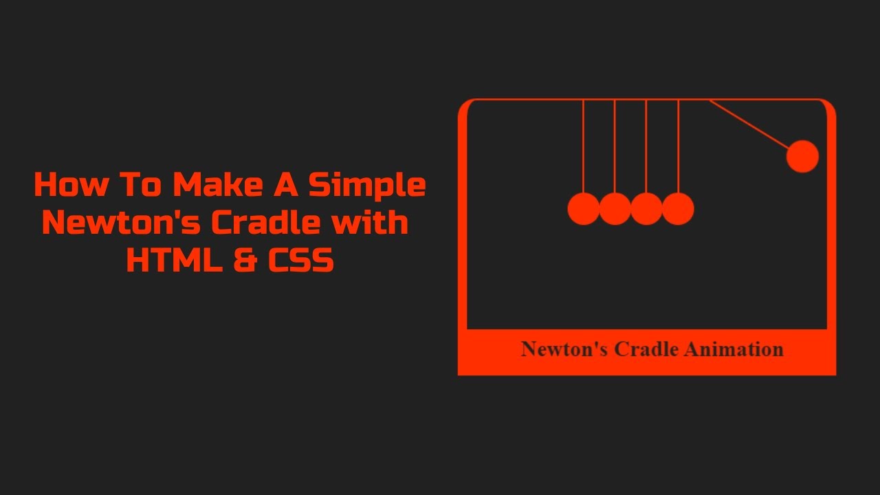 How To Make A Simple Newton's Cradle with HTML & CSS #javascript #frontend #animation #loader #css3