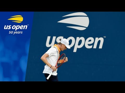 Denis Shapovalov And Andreas Seppi Battle at the 2018 US Open
