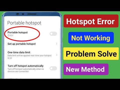Hotspot Error Not Working Problem Solve । Fix Hotspot Not Working Error Problem