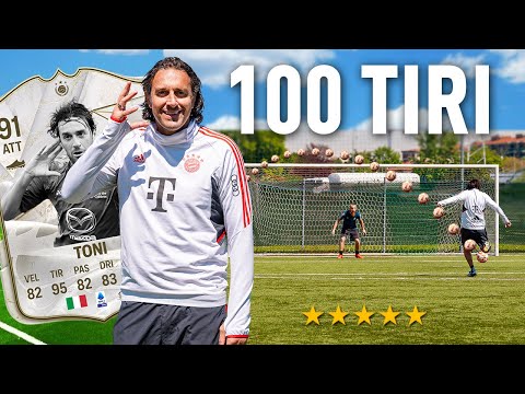 🎯⚽️100 TIRI CHALLENGE: LUCA TONI (SCARPA D'ORO) | Quanti Goal Segnerà su 100 tiri?