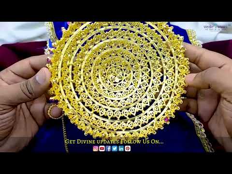 Deities Decor Chatra with Colorful Gemstones video