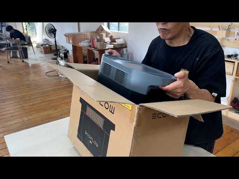 Unboxing Ecoflow Delta 2 Max Power Bank & Wood Turning by the Sea