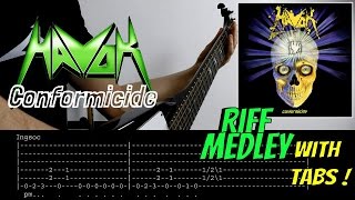HOW TO PLAY 5 Riffs from Havok &quot;Conformicide&quot; - WITH TABS!