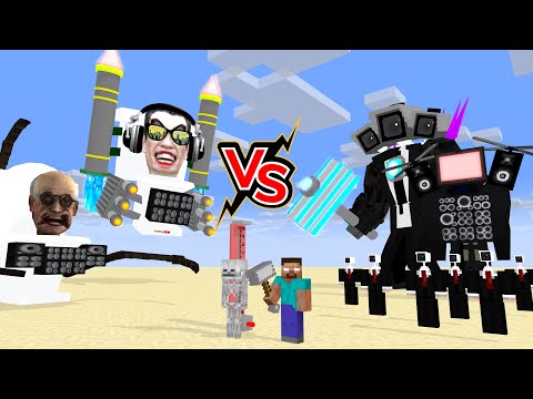 Monster School: ALL SKIBIDI ROCKET TOILET VS TITAN CAMERA HEAD & TITAN SPEAKER - Minecraft Animation