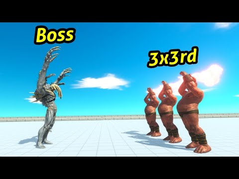 Boss Faction vs 3x third boss animal revolt battle simulator