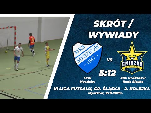 2. kolejka 2023/24 Futsal 3. Liga: MKS Myszków - SRS Gwiazda II Ruda Śląska 5:12