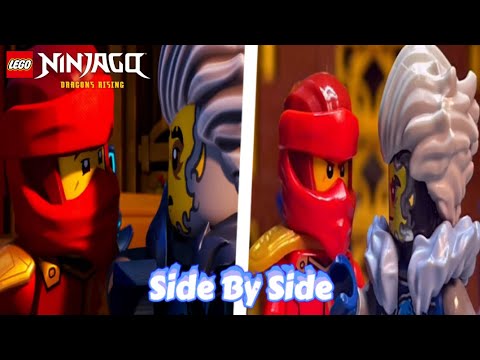 Kai VS Cinder | Ninjago Dragons Rising Season 2 Stop Motion Recreation (Side By Side Comparison)