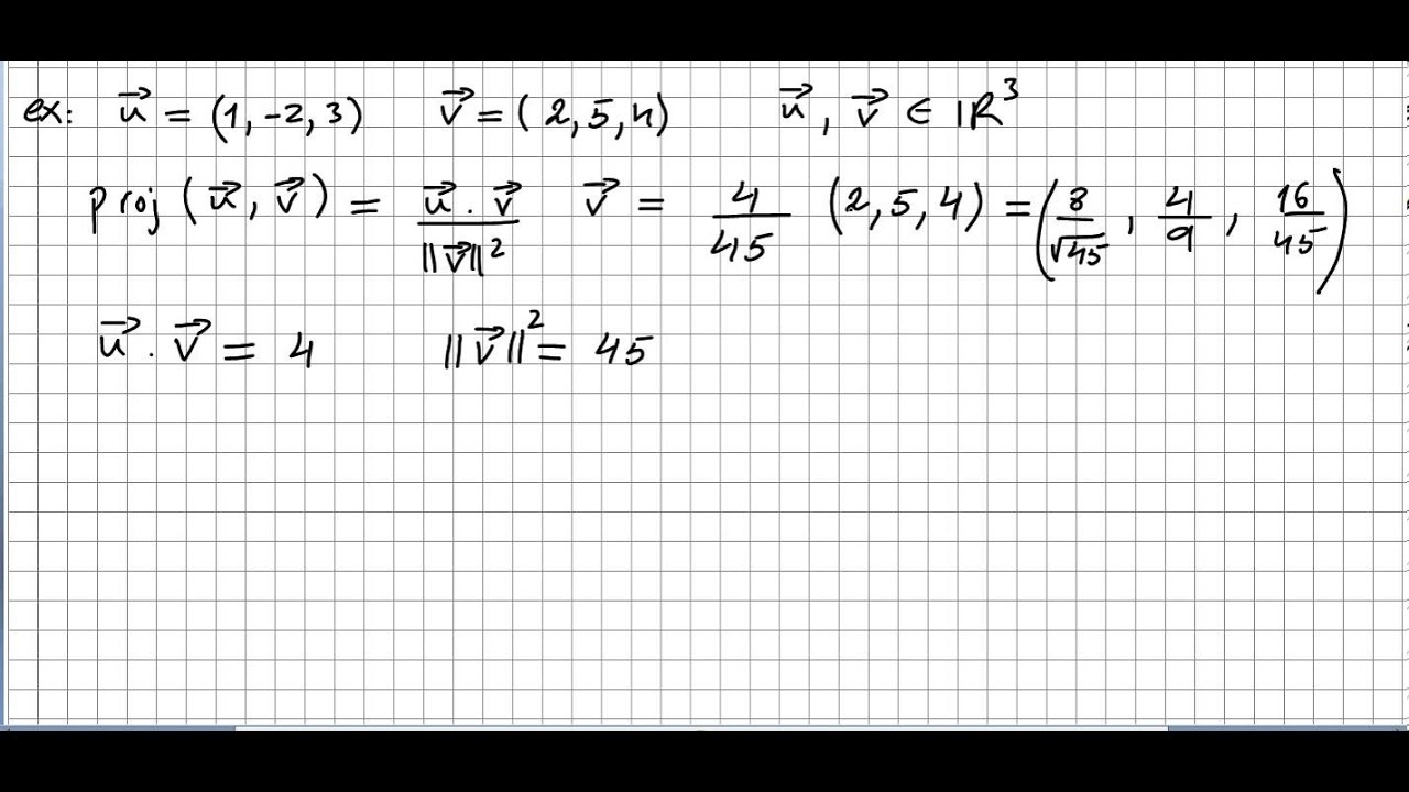 Linear Algebra 38, Vector Projection, examples