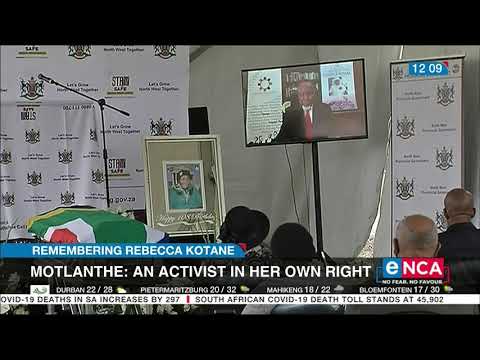 Rebecca Kotane an activist in her own right Motlanthe