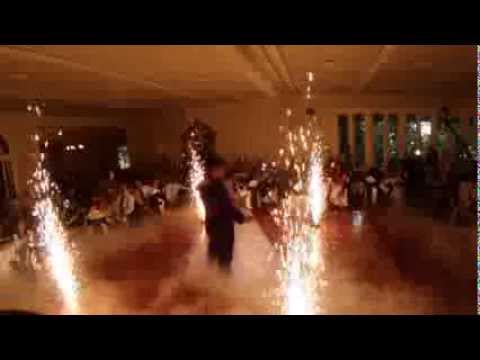 Wedding First Dance w/ Dry Ice Silver Fountains Indoor Fireworks