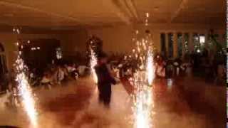 Wedding First Dance w/ Dry Ice Silver Fountains Indoor Fireworks