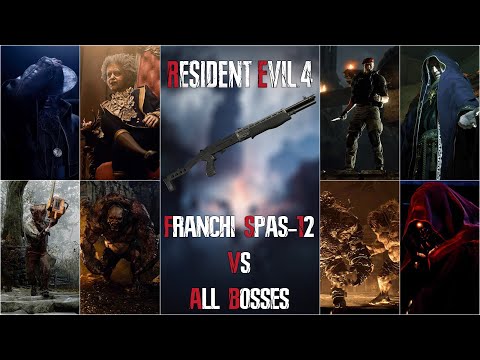 Franchi Spas 12 (Mod) VS All Bosses - Resident Evil 4 Remake (Professional) 4K 60Fps