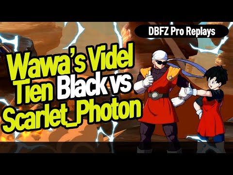 【DBFZ】 Wawa's Videl Black Tien team is awesome!! Wawa vs Scarlet_Photon FT4 【DBFZ Pro Replays】