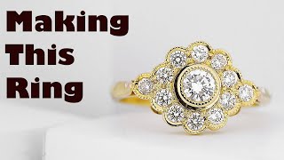 How to Make an Art Deco Style Natural Diamond Ring